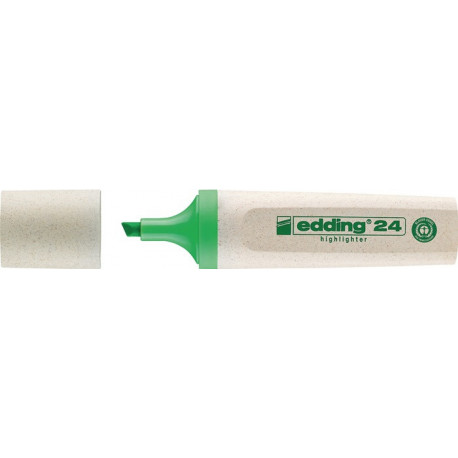 Surligneur 24 EcoLine vert clair graduation 2-5&nbsp;mm pointe biseautée EDDING (Par 10)