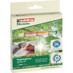 Surligneur 24 EcoLine coul. néon jaune/orange/rose/vert clair graduation 2-5&nbsp;mm 