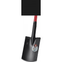 Pelle 280 x 190 / 180&nbsp;mm taille 2 Plus manche tube acier avec pommeau bois dur I 