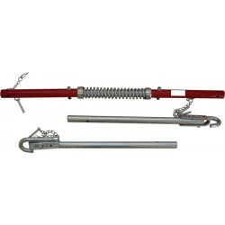 Tige de remorquage galvanisé L1.8xl70xH55mm poids 5.1&nbsp;kg rouge/argent 