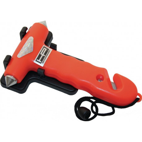 Marteau de secours plastique robuste L150xl95xH27mm poids 0.19&nbsp;kg orange 