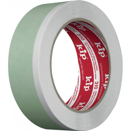 Adhésif toilé Duoband 310 longueur 25&nbsp;m largeur 35&nbsp;mm vert/blanc rouleau KIP (Par 12)