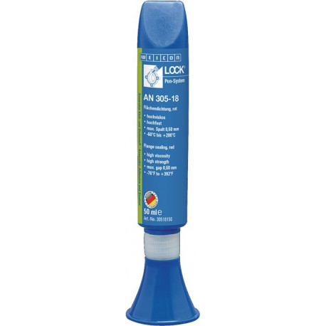 Étanchéité de surface WEICONLOCK® AN 305-18 rouge 50&nbsp;ml Pen WEICON (Par 12)