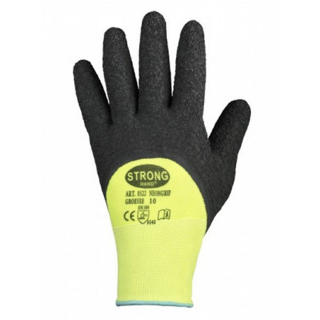 Gants NEONGRIP Taille 9 jaune fluo/noir EN 420.EN 388 PSA II STRONGHAND (Par 12)