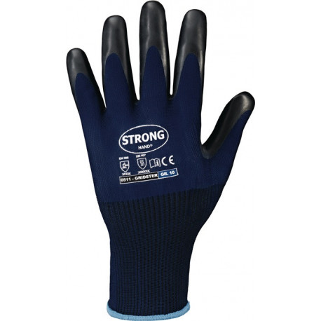 Gants GRIDSTER Taille 9 bleu foncé/noir EN 388.EN 407 PSA II STRONGHAND (Par 12)