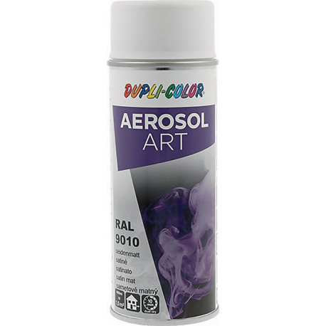 Bombe de peinture de couleur AEROSOL Art blanc pur satiné RAL 9010 400&nbsp;ml bombe (Par 6)