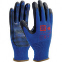 Gant en nitrile à maille fine NI-Thermo taille 8 bleu EN 388. EN 407. EN 511 cat (Par 12)