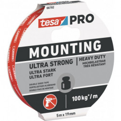 Bande adhésive de montage Mounting PRO Ultra Strong 66792 blanche longueur 5&nbsp;m l (Par 10)