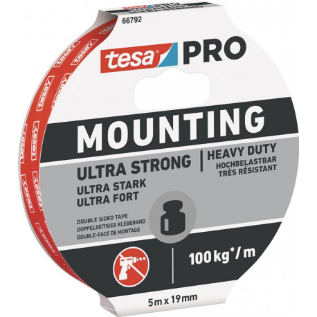 Bande adhésive de montage Mounting PRO Ultra Strong 66792 blanche longueur 5&nbsp;m l (Par 10)