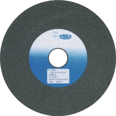Disque pour tourets à meuler D.150xB20x32 mm 80 80 carbure de silicium TYROLIT