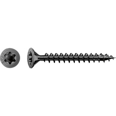 Vis universelle SPAX SeKo T-STAR+ 4.0 x 60 Galvanisé noir HP (Par 200)