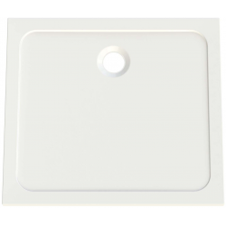 FORMAT DESIGN Mineralguss-Duschwanne weiß. 80x80x3cm