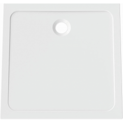 FORMAT DESIGN Mineralguss-Duschwanne weiß. 90x90x3cm. mit Antirutsch