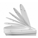 Siège de toilette blanc. avec abaissement automatique (polyamide)