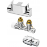 FORMAT Therm Badheizkörper-Anschluss-Set Set 4. Eck. verchromt