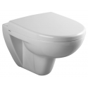 Toilette suspendu à chasse d’eau sans rebord. Blanc FORMAT Pro