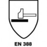 Gant de soudeur, cuir grainé/cuir refendu combiné/Cuir vachette nervuré avec protection du poignet, Taille : 10 (Par 12)