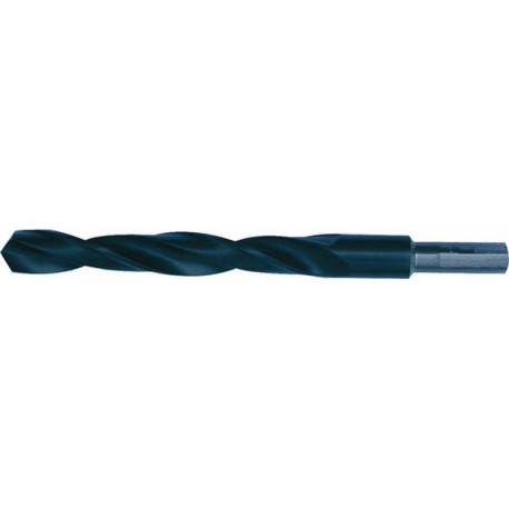 Foret hélicoïdal avec queue cylindrique dégagée, en acier à coupe rapide, type N, DIN 338, surface sans revêtement, Ø h8 : 16,50 mm, Long. totale 184 mm