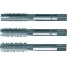 Jeu de tarauds à main, filetage régulier ISO métrique, 3 unités, Filetage : M2,5, Pas 0,45 mm, Long. totale 40 mm, queue Ø 2,8 mm