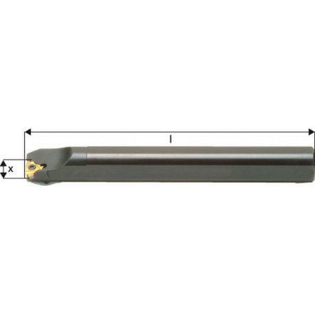 Barre d'alésage à filetage ISO pour l'usinage intérieur, Désignation&nbsp;: SIL 0013 M 16, Ø de queue 16 mm, Ø queue décalée 13 mm, Dimensions l : 150 mm