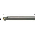 Barre d'alésage à filetage ISO pour l'usinage intérieur, Désignation&nbsp;: SIL 0013 M 16, Ø de queue 16 mm, Ø queue décalée 13 mm, Dimensions l : 150 mm