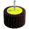 Roue à lamelles de 80 x 50 mm, en non-tissé sur tige, Degré de finesse : grossier, Modèle Corindon