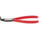 Pince à circlips intérieurs, courbée, en acier inoxydable au chrome vanadium, pointes antidérapantes, Dimensions : J 21, Ø d'alésage 19-60 mm