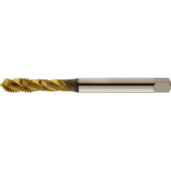 Taraud machine pour trous borgnes, DIN 371, Surface à revêtement TiN, Filetage : M6, Pas 1,0 mm, Long. totale 80 mm, queue Ø 6,0 mm