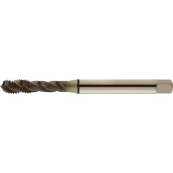 Taraud machine pour trous borgnes, revêtement TiAIN, DIN 371 C, Filetage M2, Pas 0,4 mm, Long. totale : 45 mm, queue Ø 2,8 mm